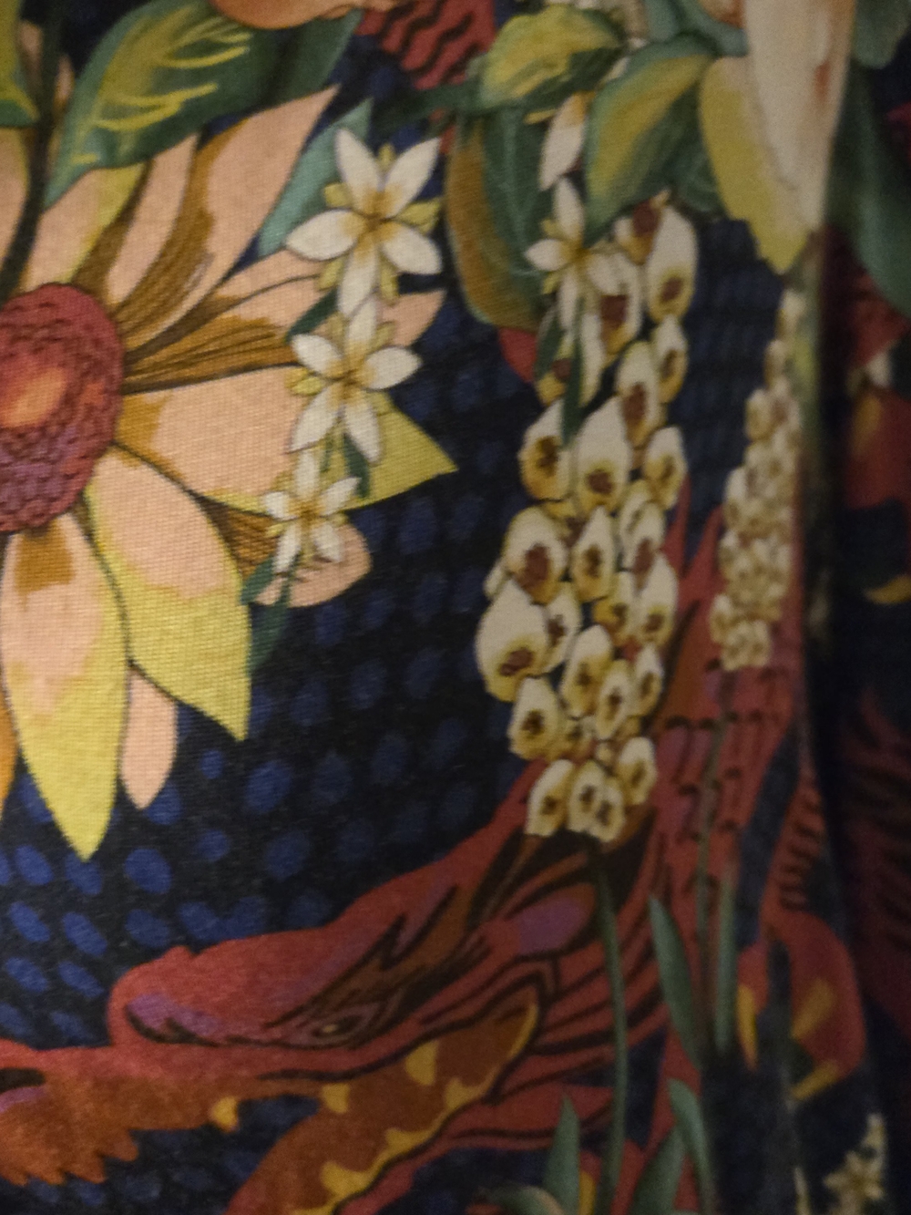 Johnny Was Navy Floral Collared Tunic - Picture 10 of 16